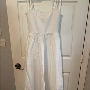 Banana Republic White Dress with Spaghetti Straps
